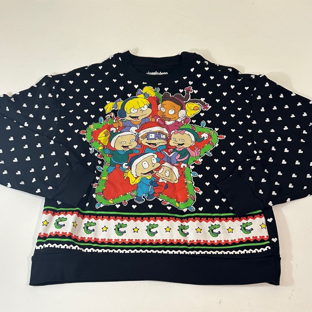 NICKELODEON VIACOM 2018 WOMENS LIGHT UP HOLIDAY CHRISTMAS SWEATER